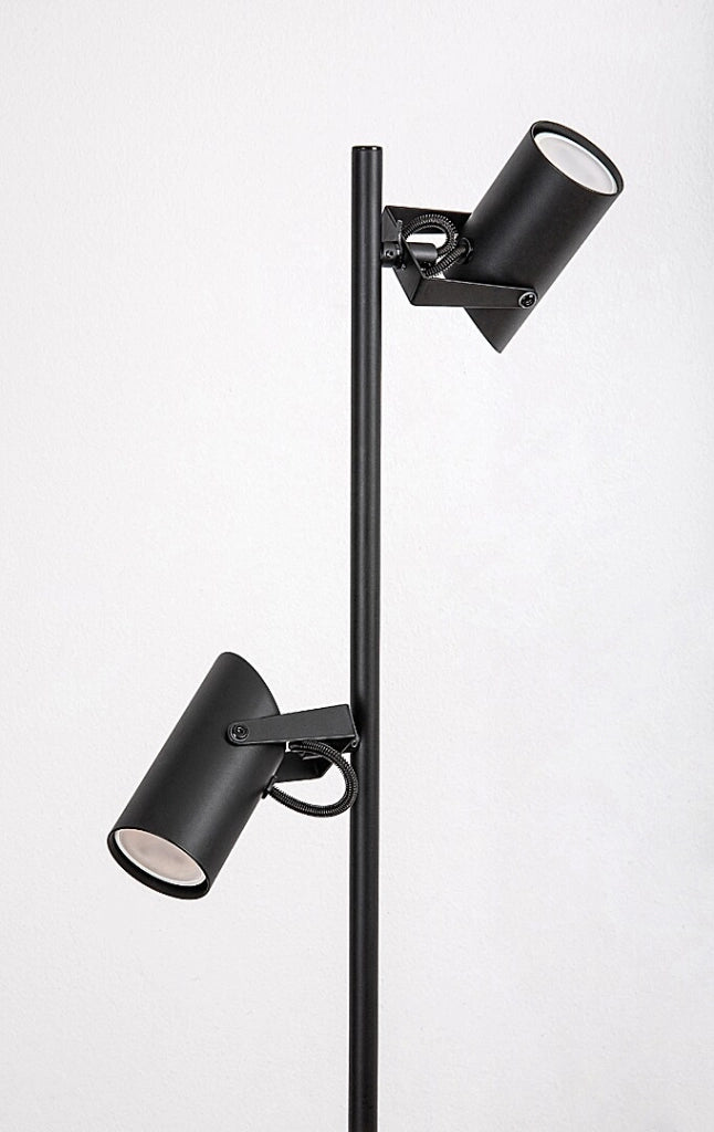 Lampada da terra industriale nera 2 spot GU10 Rabalux