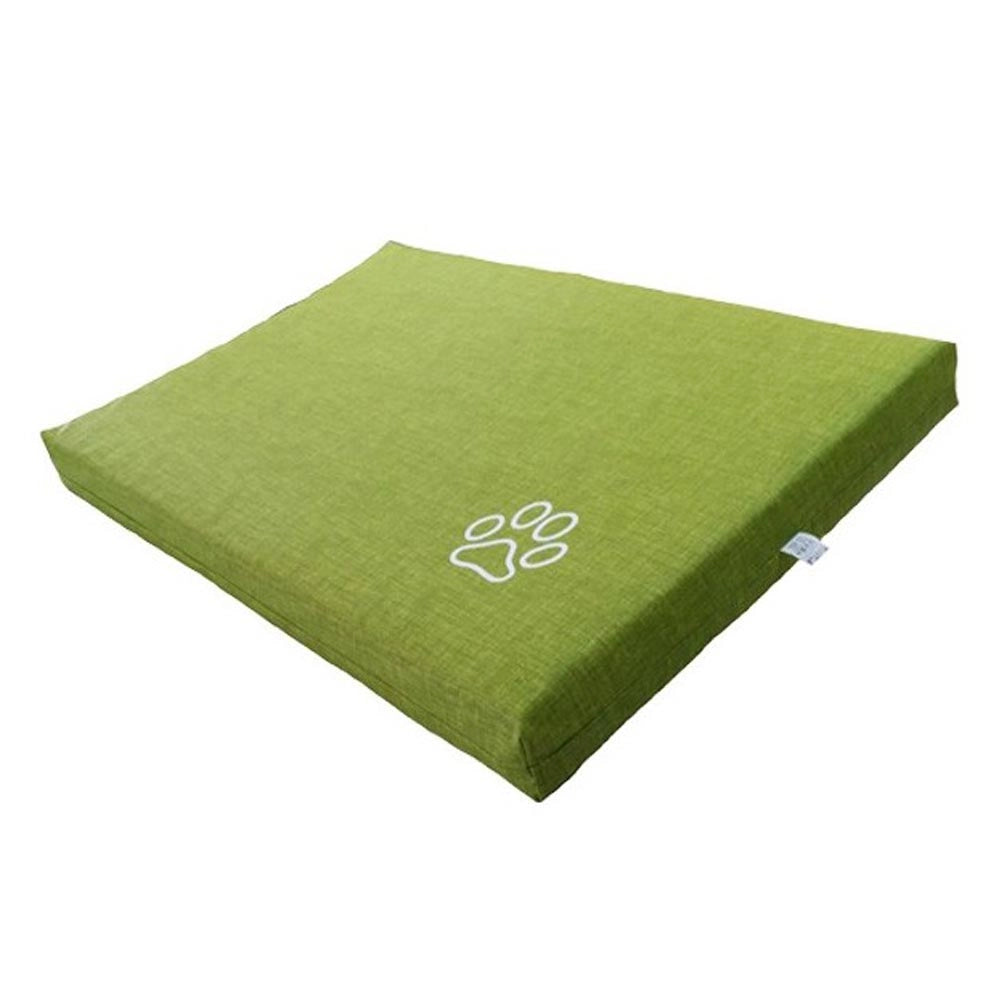 Materassino sfoderabile per animali verde lunghezza 80 cm