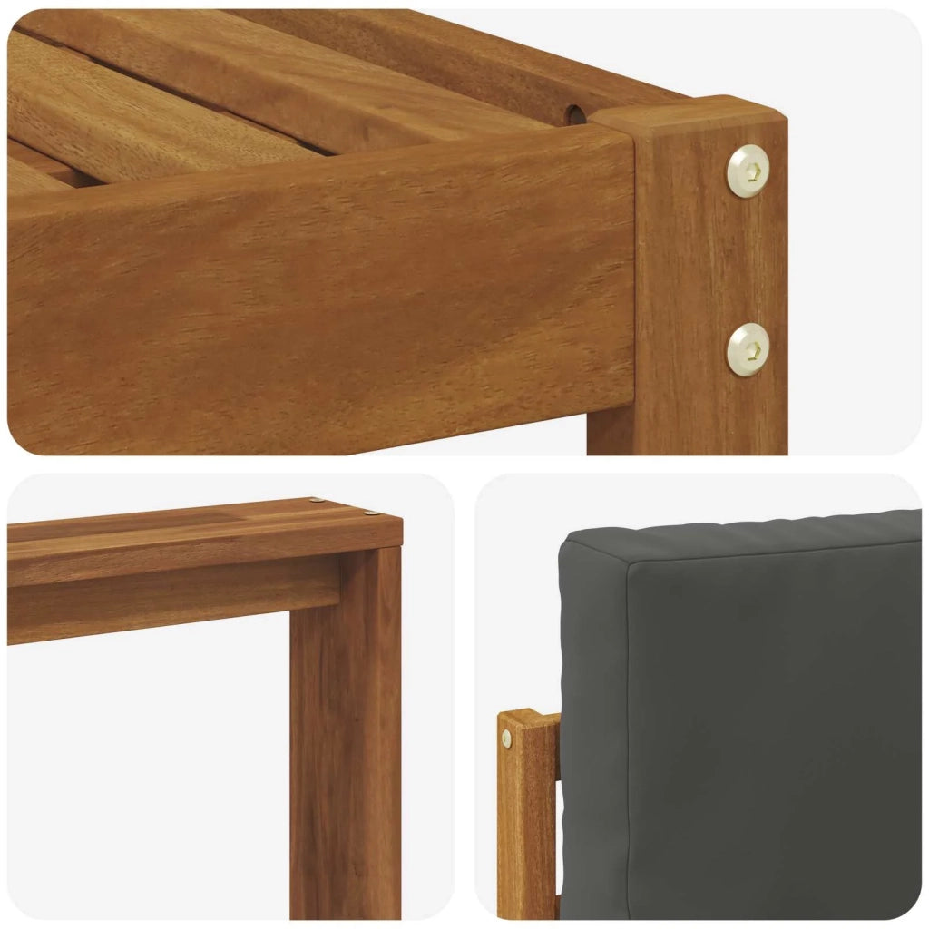 Set di divani da esterno con cuscino 4 pcs Naturale e Antracite 3366225