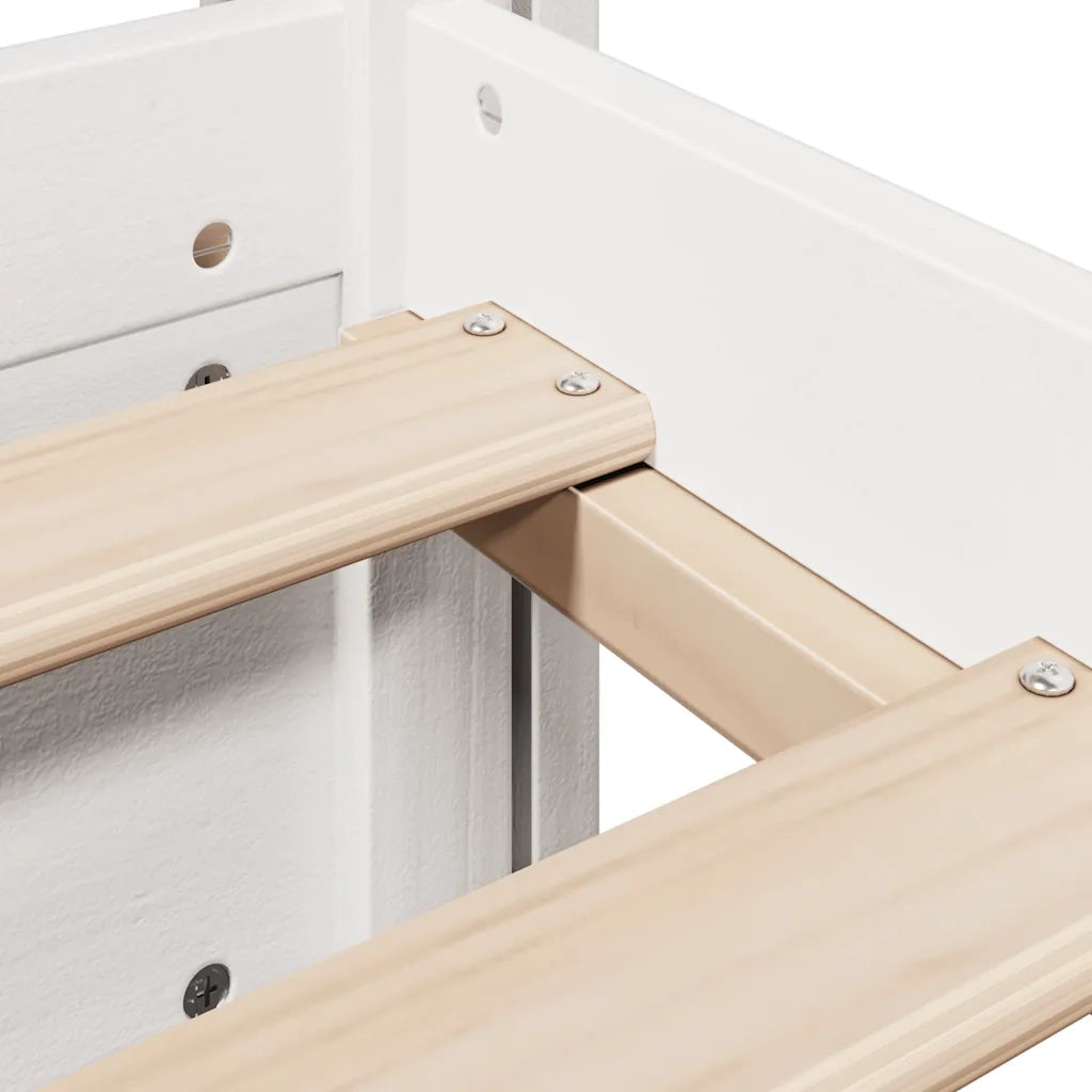 Giroletto con Testiera senza Materasso Bianco 90x190 cm 3306749