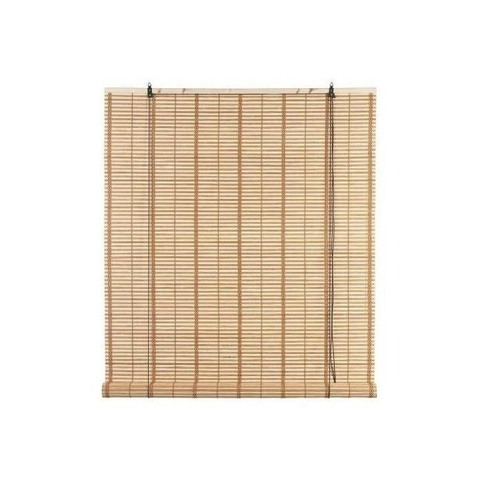 TAPPARELLA AFRICA IN BAMBOO CON CARRUCOLA 100X160 MARRONE CHIARO NATURALE