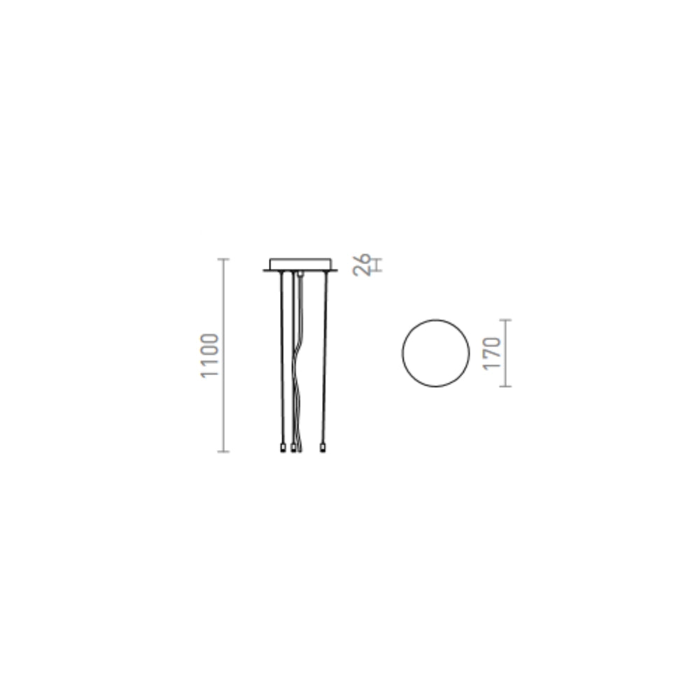 MEZZO 40/60 set da sospensione bianco 230V