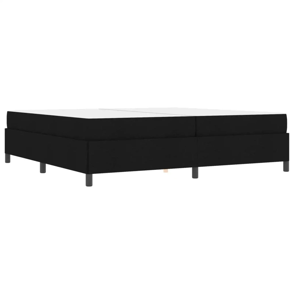 Letto a molle con materasso Nero 200 x 200 cm Tessuto