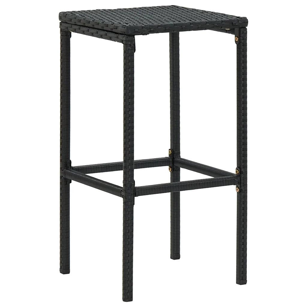 Set Bar da Giardino 3 pz con Cuscini Nero 3067947