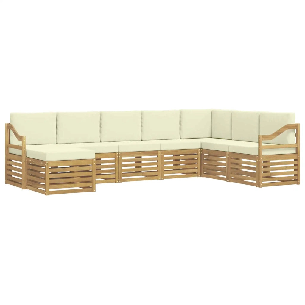 Set di divani da esterno 8 pcs Bianco e Crema 3392330