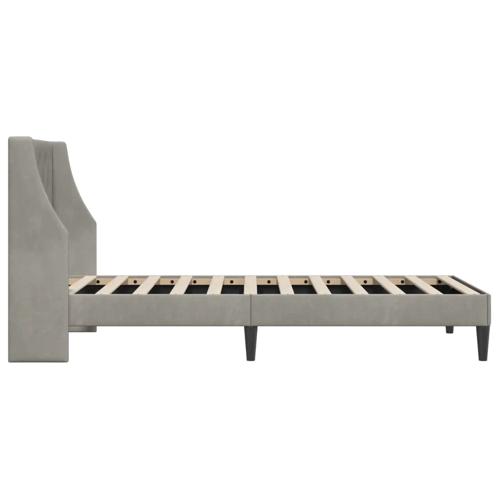 Struttura del letto Grigio chiaro 80 x 200 cm Velluto 42027388
