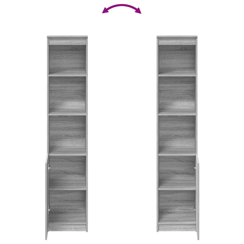 Credenza Grigio Sonoma 37,5x35x180 cm in Legno Multistrato 861675