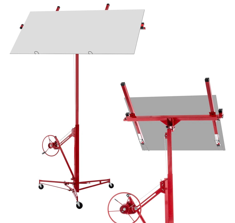 Sollevatore per cartongesso ¨C Minimal ¨C Portata max 68kg, Altezza 140-350cm, Pieghevole con 3 ruote freno