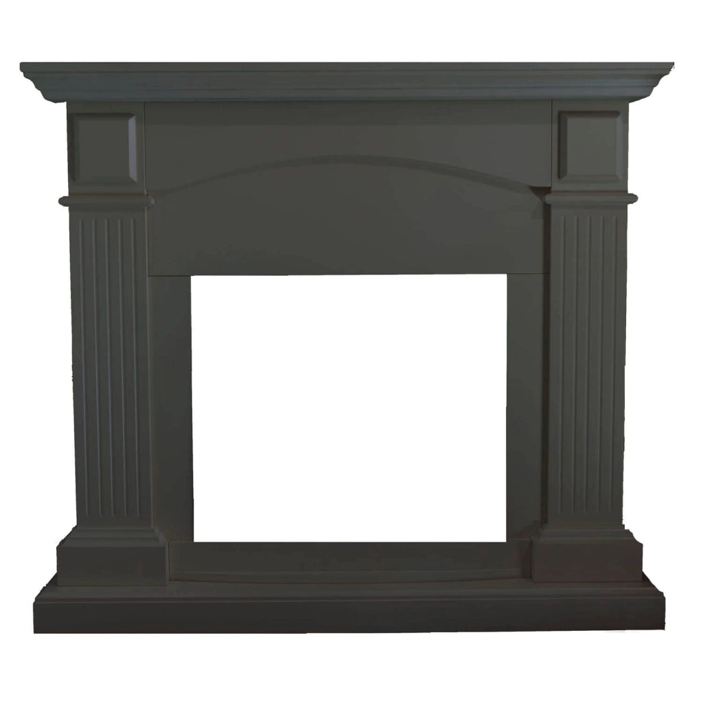 Cornice da Pavimento per Inserto Camino Elettrico 113,7x102,2x28,2 cm in MDF Sined Cetona Grigio