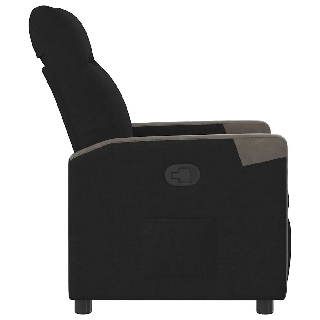 Poltrona Reclinabile in Tessuto Nero 4104841