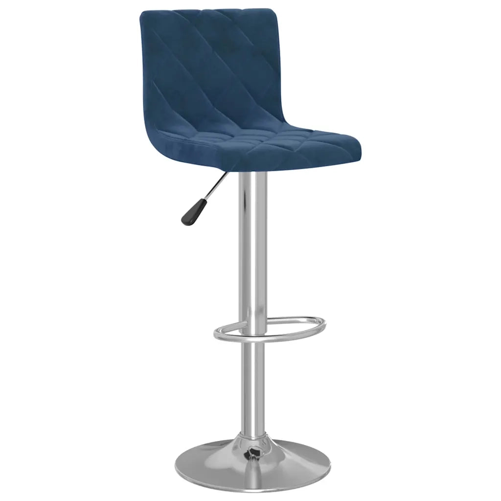 Sgabelli da Bar 2 pz Blu in Velluto 333691