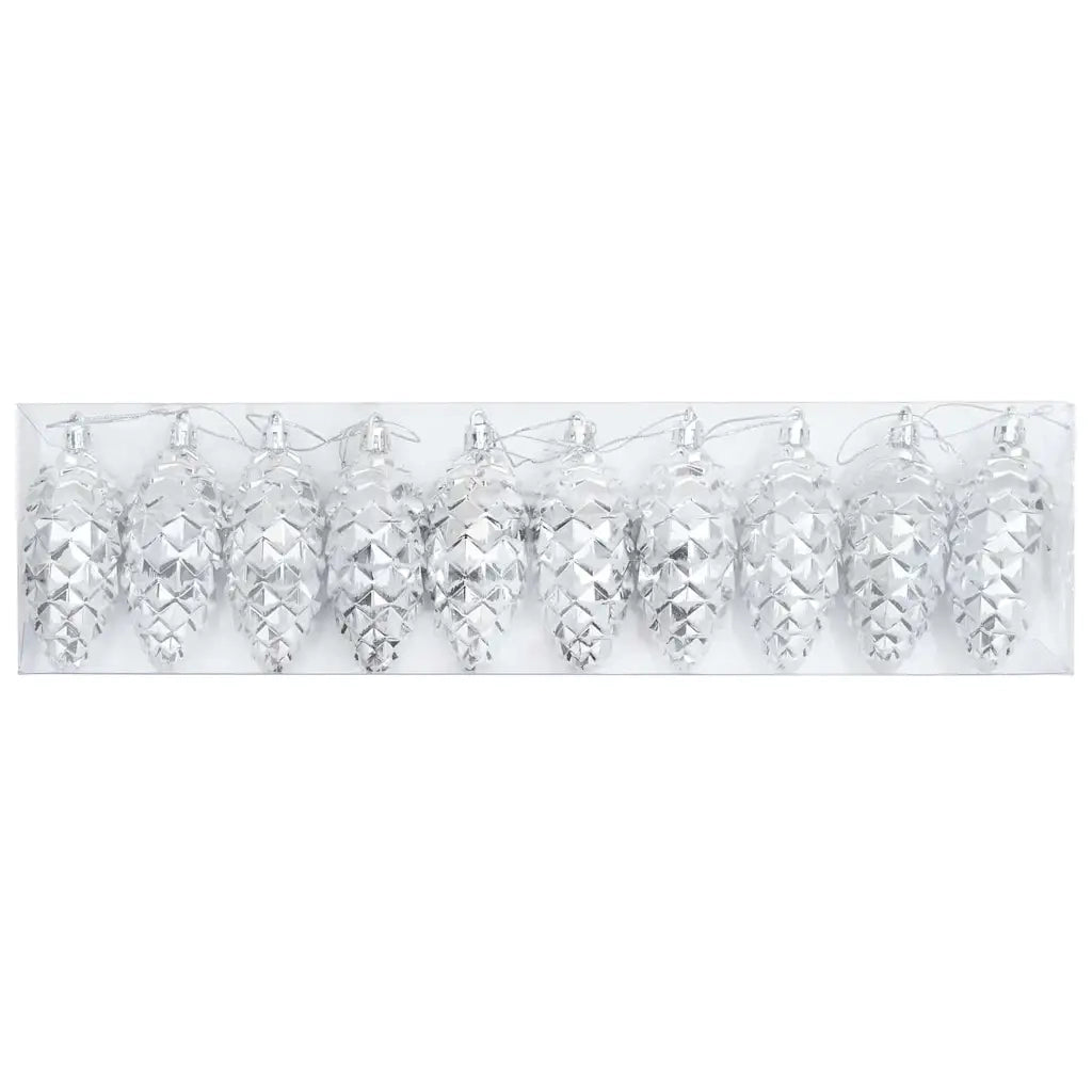 Palla di pino di Natale 40 pcs Argento Plastica 42018891