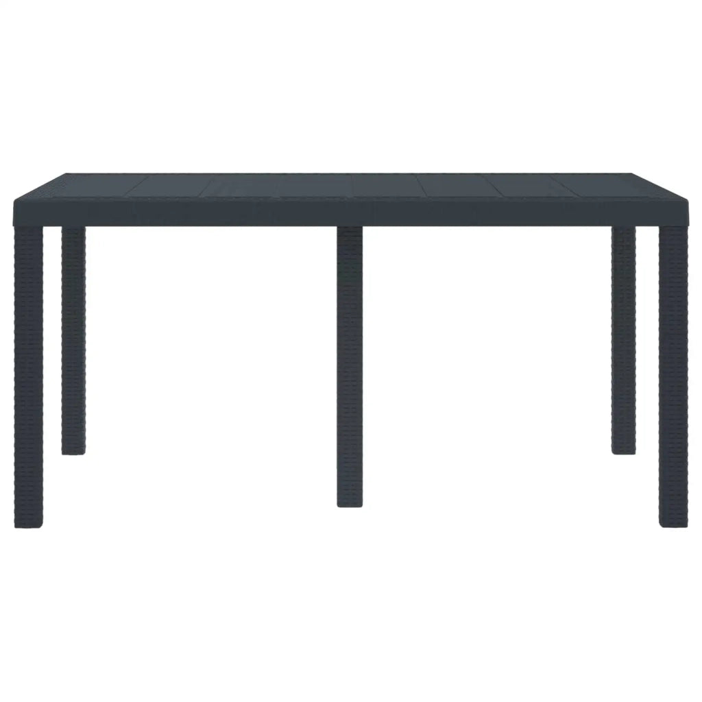 Tavolo da Giardino Antracite 150 x 100 x 73 cm polyrattan 871684