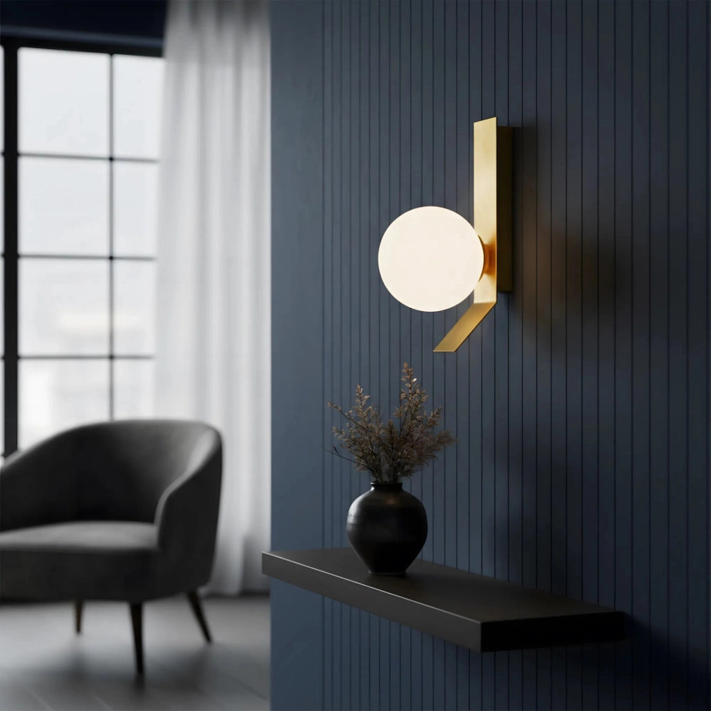 APP1758-1W Applique Da Parete In Oro Spazzolato/bianco