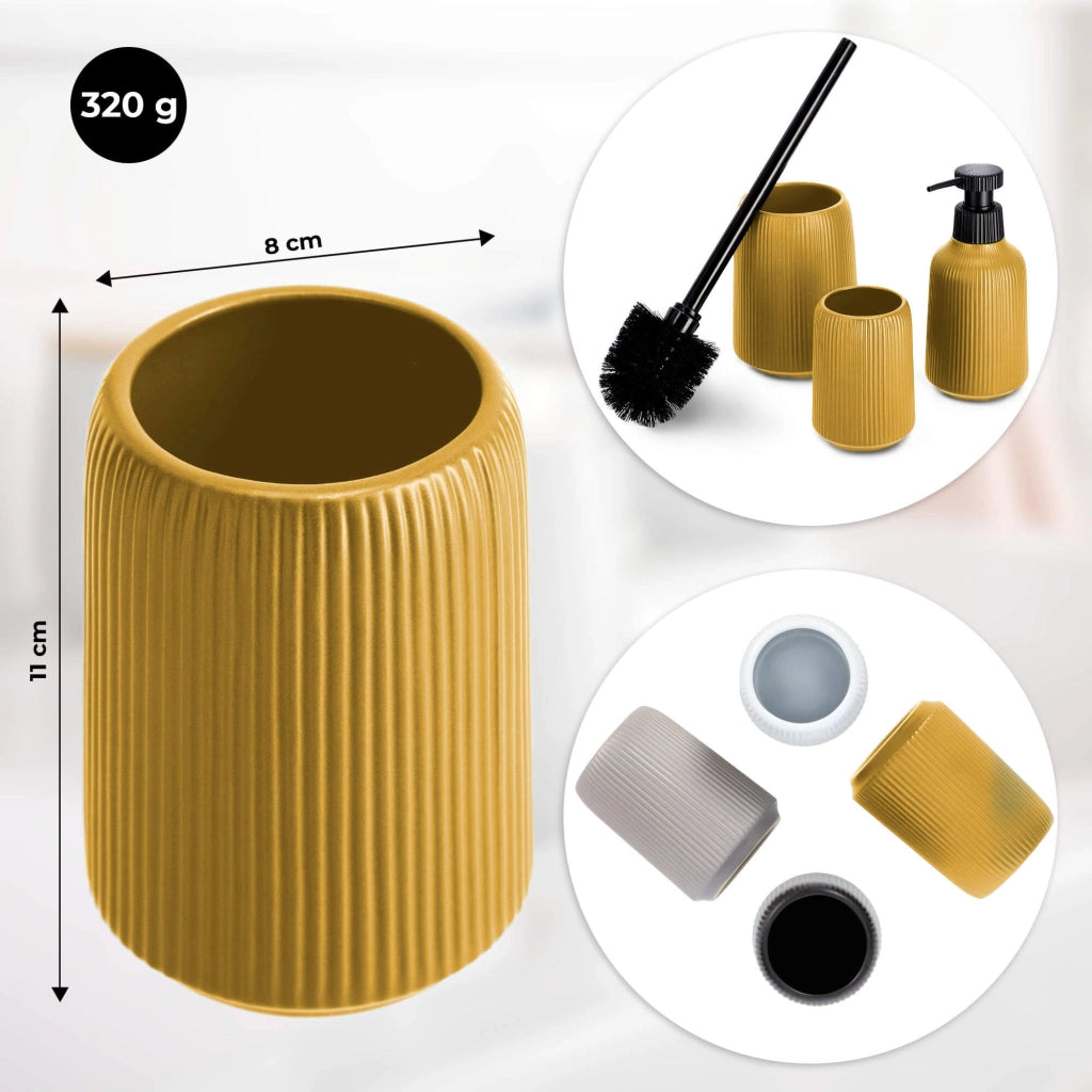 Set da bagno KADAX 2 in 1, accessori: dispenser di sapone, porta spazzolino.