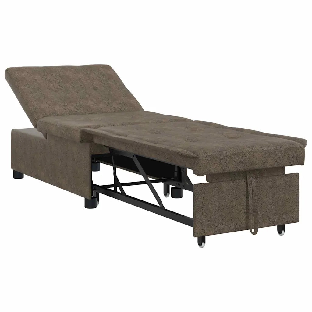 Divano letto Grigio scuro 194 x 67 x 82 cm Tessuto Huahua 42008605