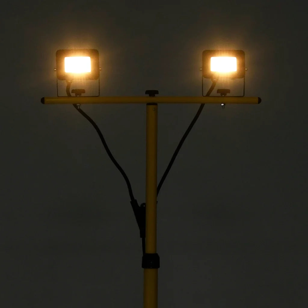 Faretto a LED con Treppiede 2x10 W Bianco Caldo 149653