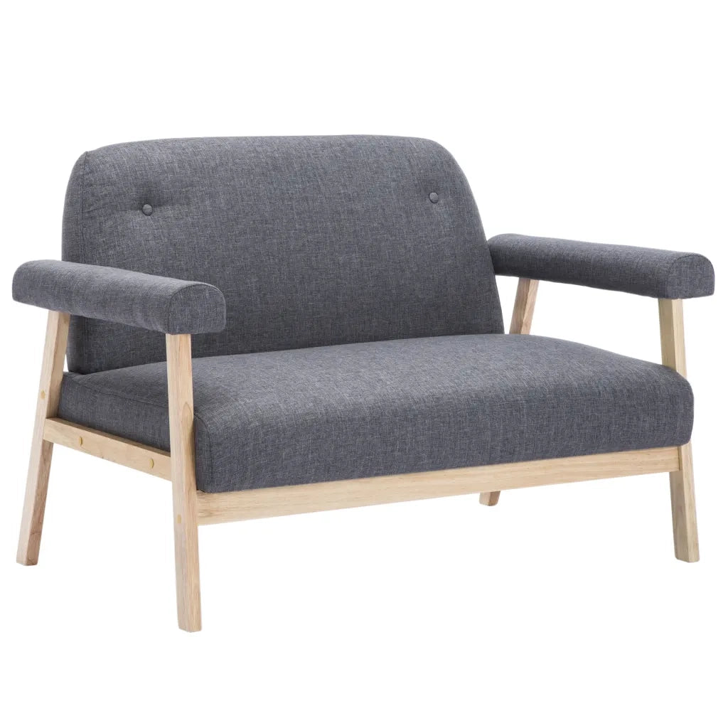 Divano a 2 Posti-Sofa 2 Posti in Tessuto Grigio Scuro 351604