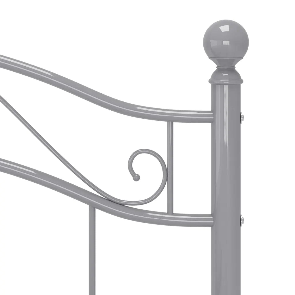 Giroletto-Struttura Letto Grigio in Metallo 90x200 cm 925676