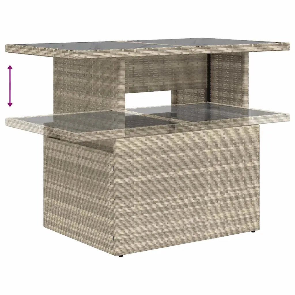 Set Divano da Giardino 6 pcs Grigio chiaro polyrattan 3348648