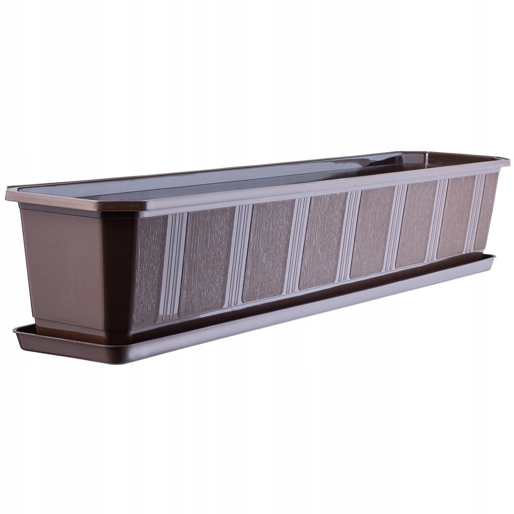 Vaso da fiori per balcone KADAX da 80 cm con supporto e manici