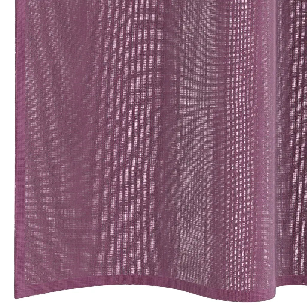 Tende in Voile con Tasche per Aste 2 pz Viola