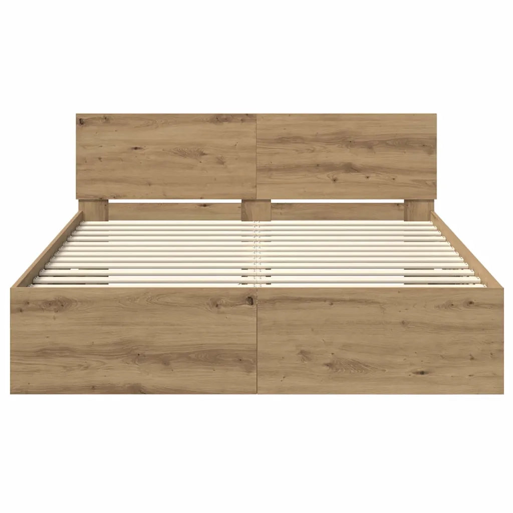 Struttura del letto Rovere artigianale 140 x 190 cm 3403572