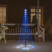 Albero di Natale Pennone Blu 108 LED 180 cm 343520
