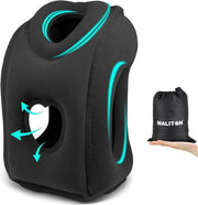 Cuscino per viaggiatore gonfiabile con supporto cervicale e scapolare ergonomico per auto e voli a lungo raggio
