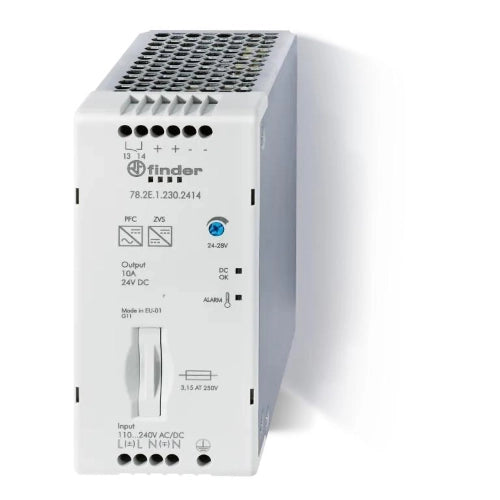 ALIMENTATORE SWITCHING 240W 24VDC (10A) CON PRE-ALLARME FINDER