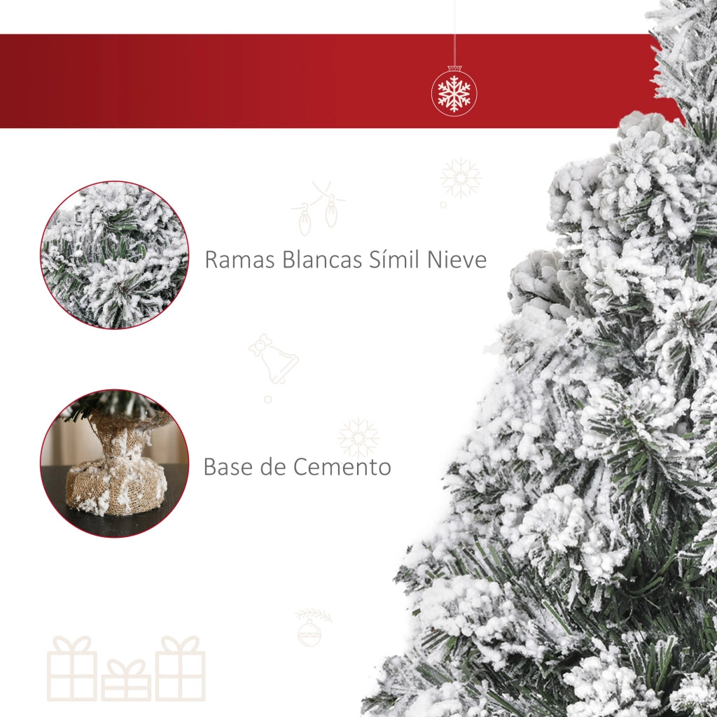 Albero di Natale Artificiale 60 cm ¨C Minimal ¨C Verde e Bianco ?32x60 cm
