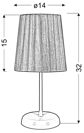 Lampada da tavolo Candellux Rifasa 41-40855 bianca E14