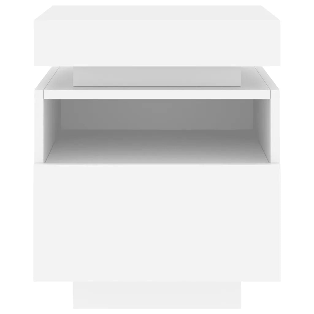 Comodino con Luci LED Bianco 40x39x48,5 cm 836784