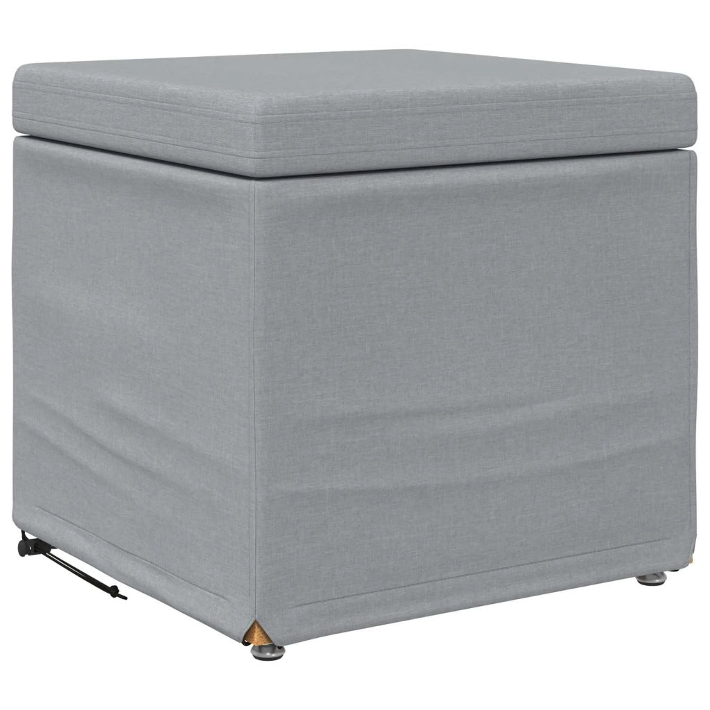 Pouf Grigio chiaro Tessuto e Legno Ingegnerizzato 876743