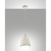 Sospensione Bianca Duchessa D200 per Illuminarie Moderno Collezione Duchessa 1 Luce