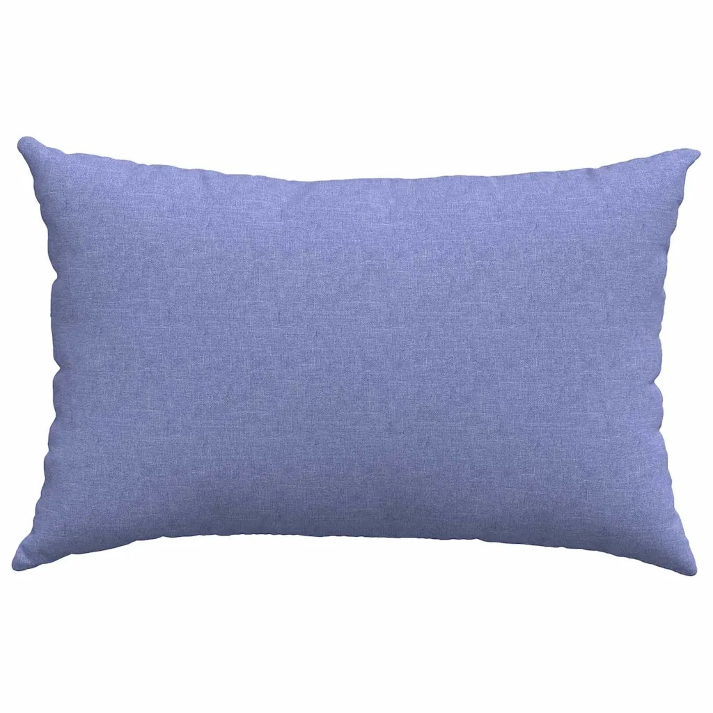 Cuscini da Divano 2 pz | Cuscini per sedie Blu jeans 60 x 40 cm Tessuto