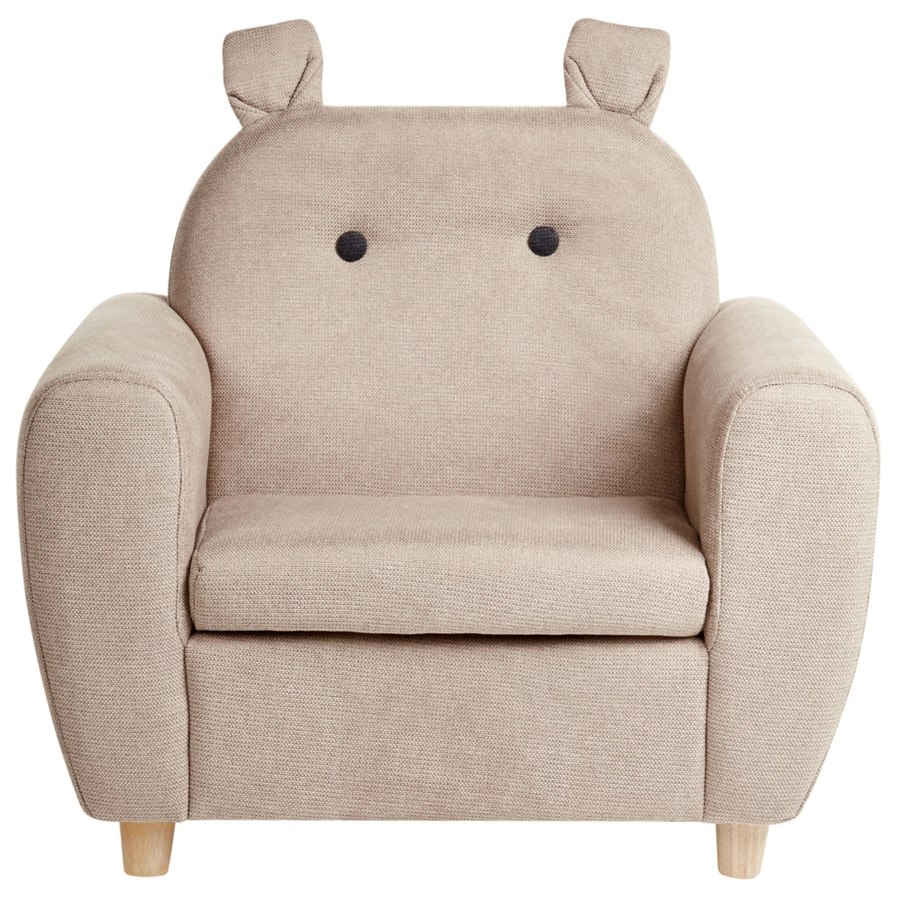 Sedia in tessuto Tortora con braccioli per bambini Design moderno