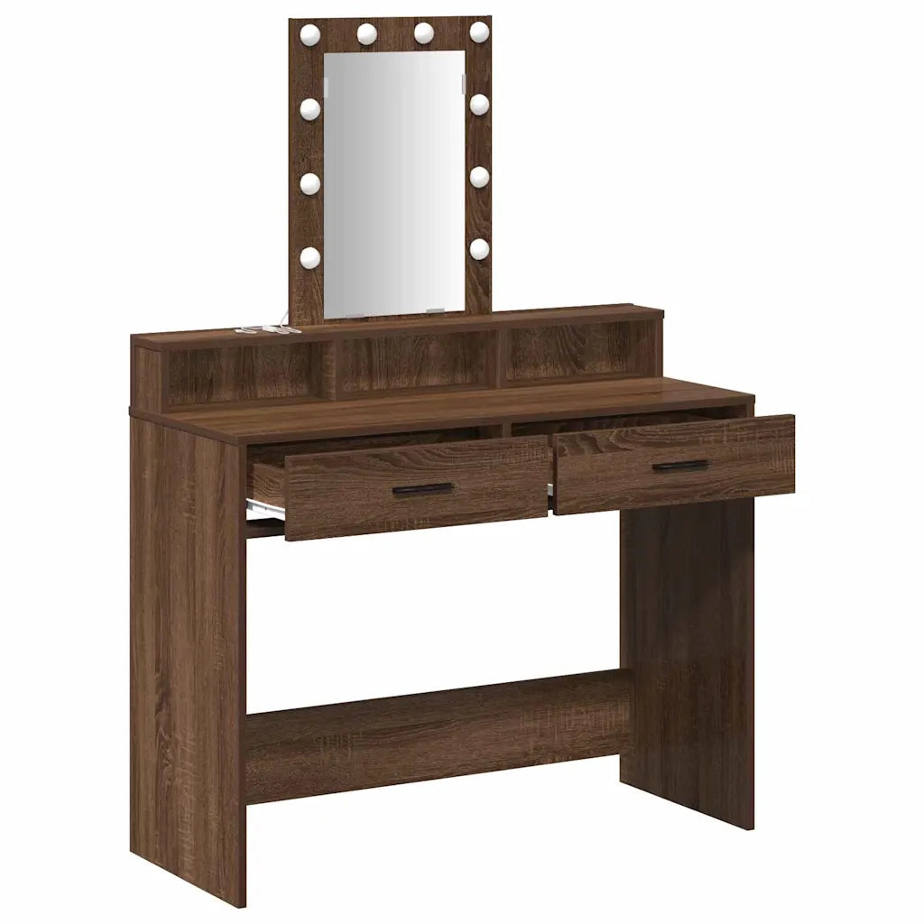 Toeletta | Tavolo da Trucco Marrone 100 x 41 x 140 cm Legno multistrato