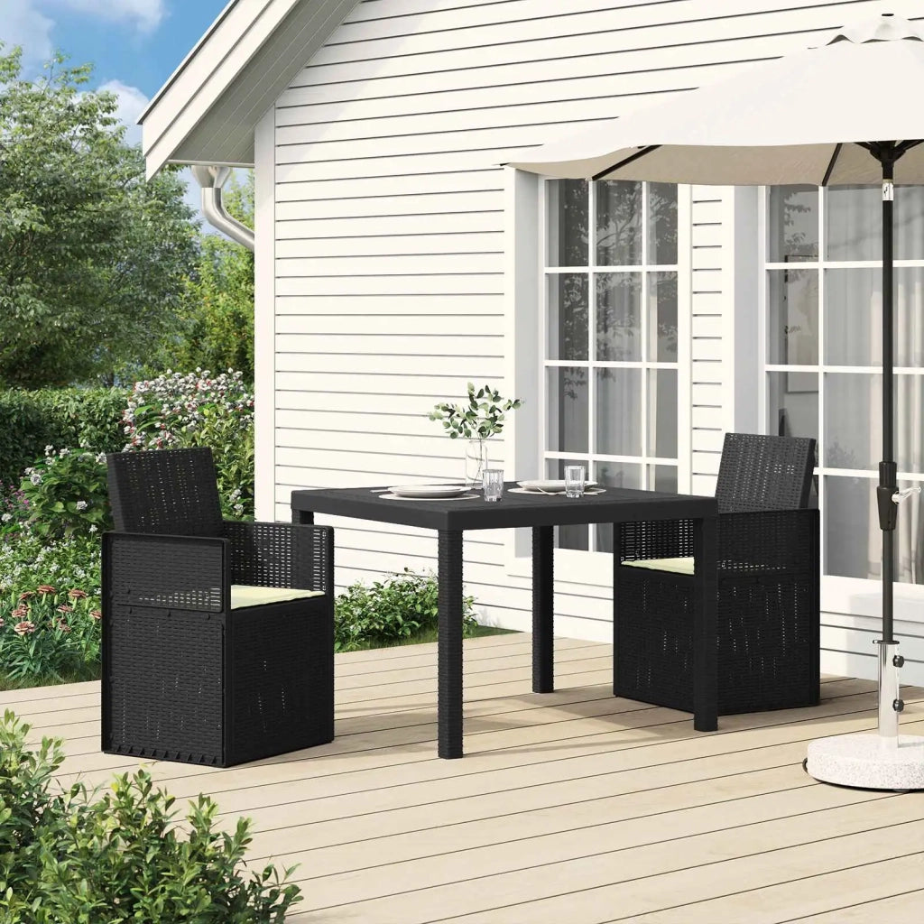 Sedie da pranzo da giardino 2 pcs Antracite e Crema PP 899981