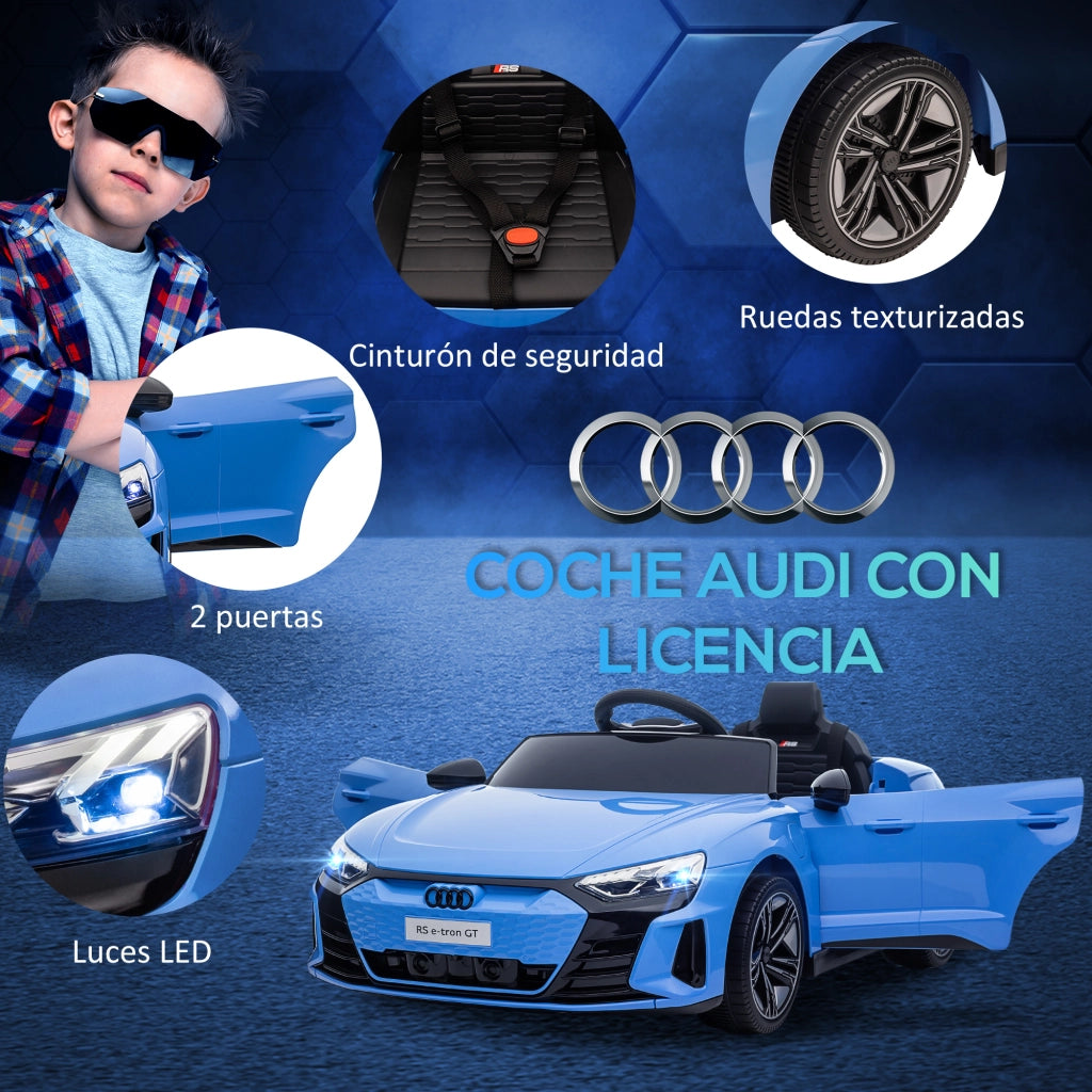 Auto Elettrica per Bambini Audi RS e-tron GT con Telecomando ¨C Minimal ¨C 103x58x41 cm Blu