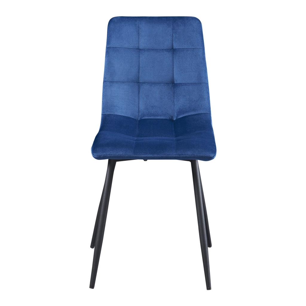 Set Lexnitz di 2 Sedie da Sala Pranzo Effetto Velluto Blu Scuro [en.casa]
