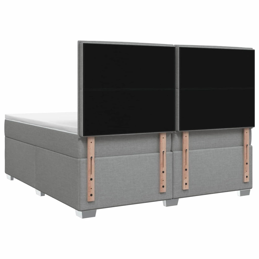 Letto box spring con materasso Grigio Chiaro 200 x 200 cm 3453479