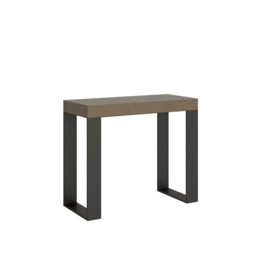 Consolle allungabile 90x40/300 cm Tecno tortora gambe antracite