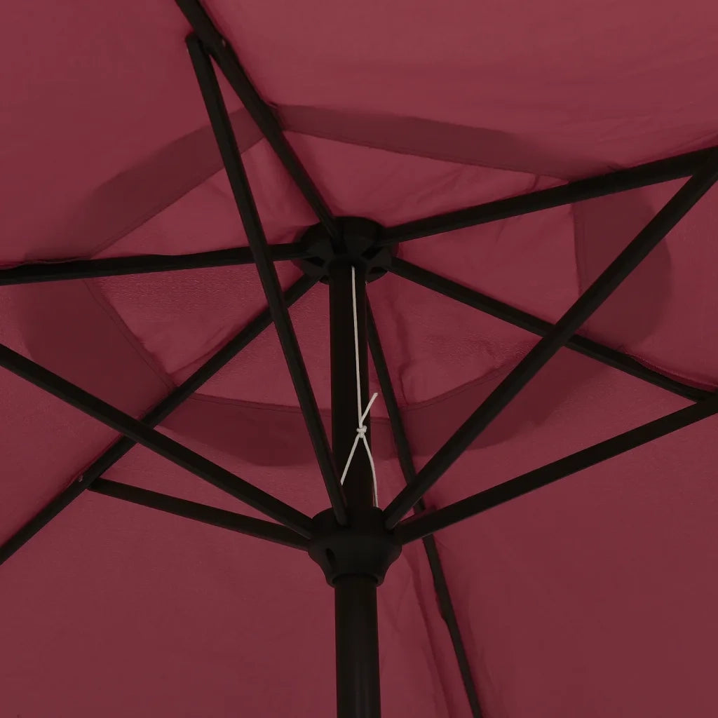 Ombrello | Parasolne Rosso Borgogna 200x224 cm in Alluminio