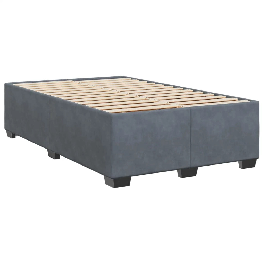 Letto con Box Spring, Materasso e LED Grigio Scuro 120 x 190 cm 3452133