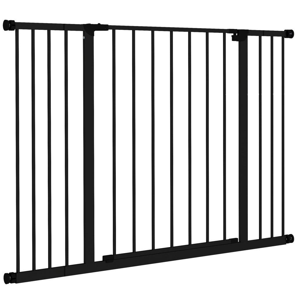 Barriera Sicurezza Regolabile ¨C Minimal ¨C Nero Acciaio Plastica 76-107x76 cm