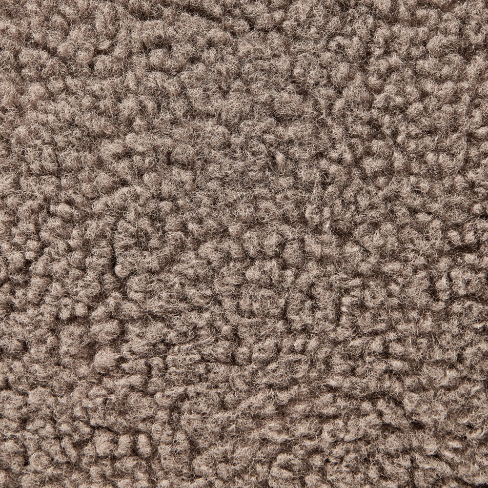 Poltrona Marrone Imbottita Boucle Vasca Sedia Stile Retrò