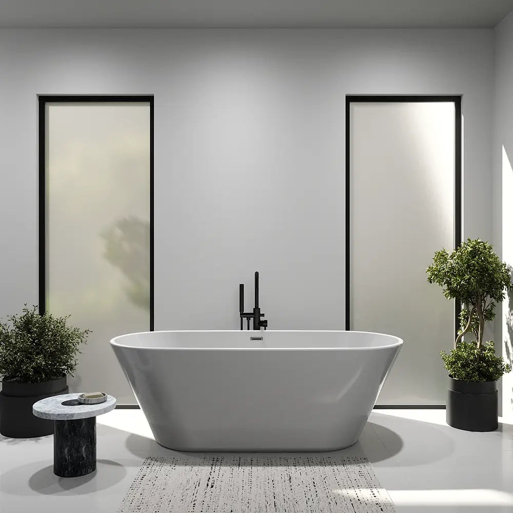 Vasca da bagno freestanding 170cm bianco lucido Mod. Ginevra