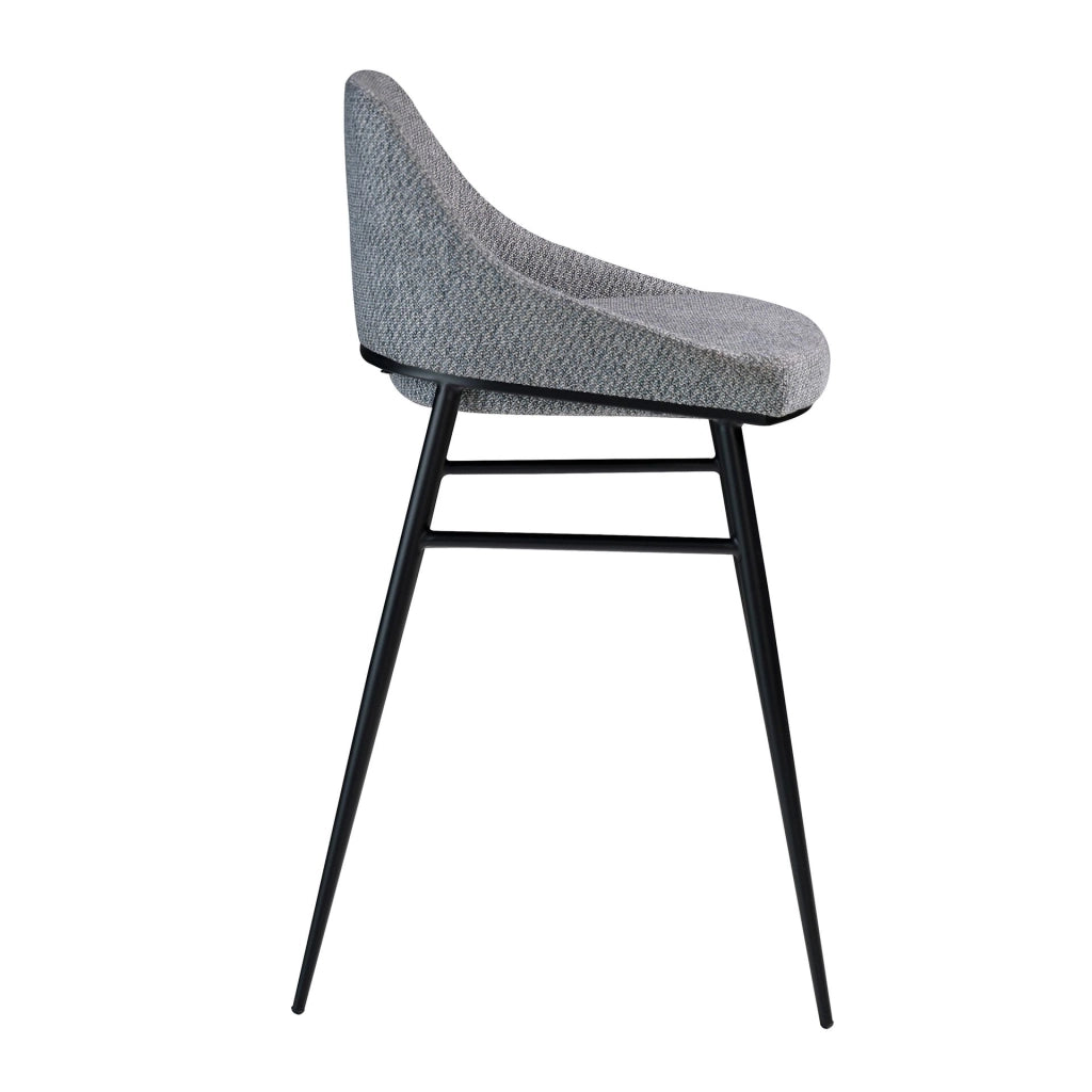 Sgabello in tessuto grigio