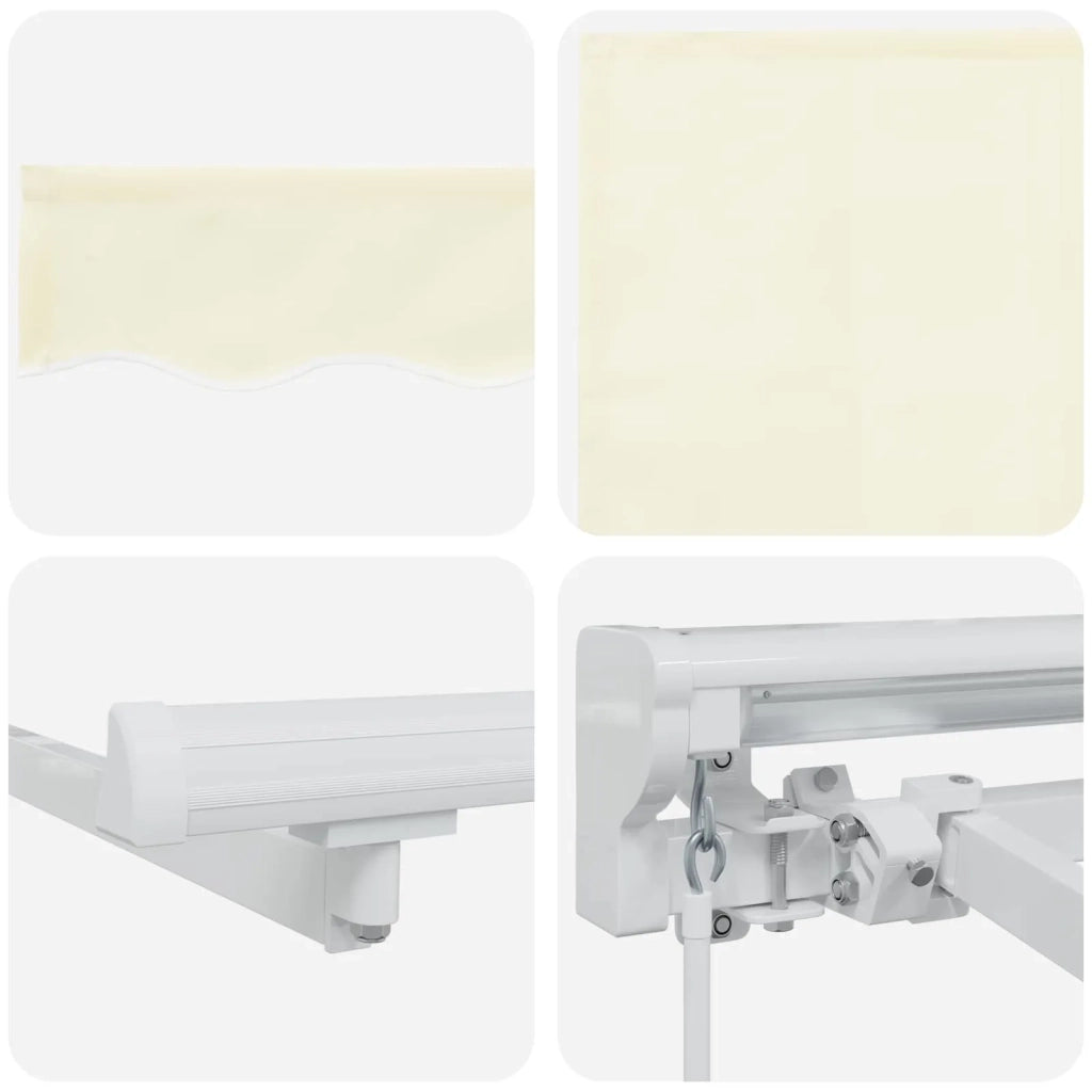 Tenda retrattile manuale Crema 4,5 × 3 m 3420288